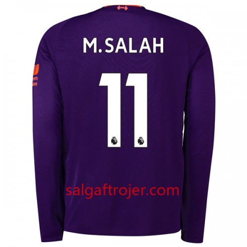 Liverpool Fodboldtrøjer M.Salah 11 Udebanesæt 2018/19 Langærmet Liverpool Fodboldtrøjer M.Salah 11 Udebanesæt 2018/19 Langærmet